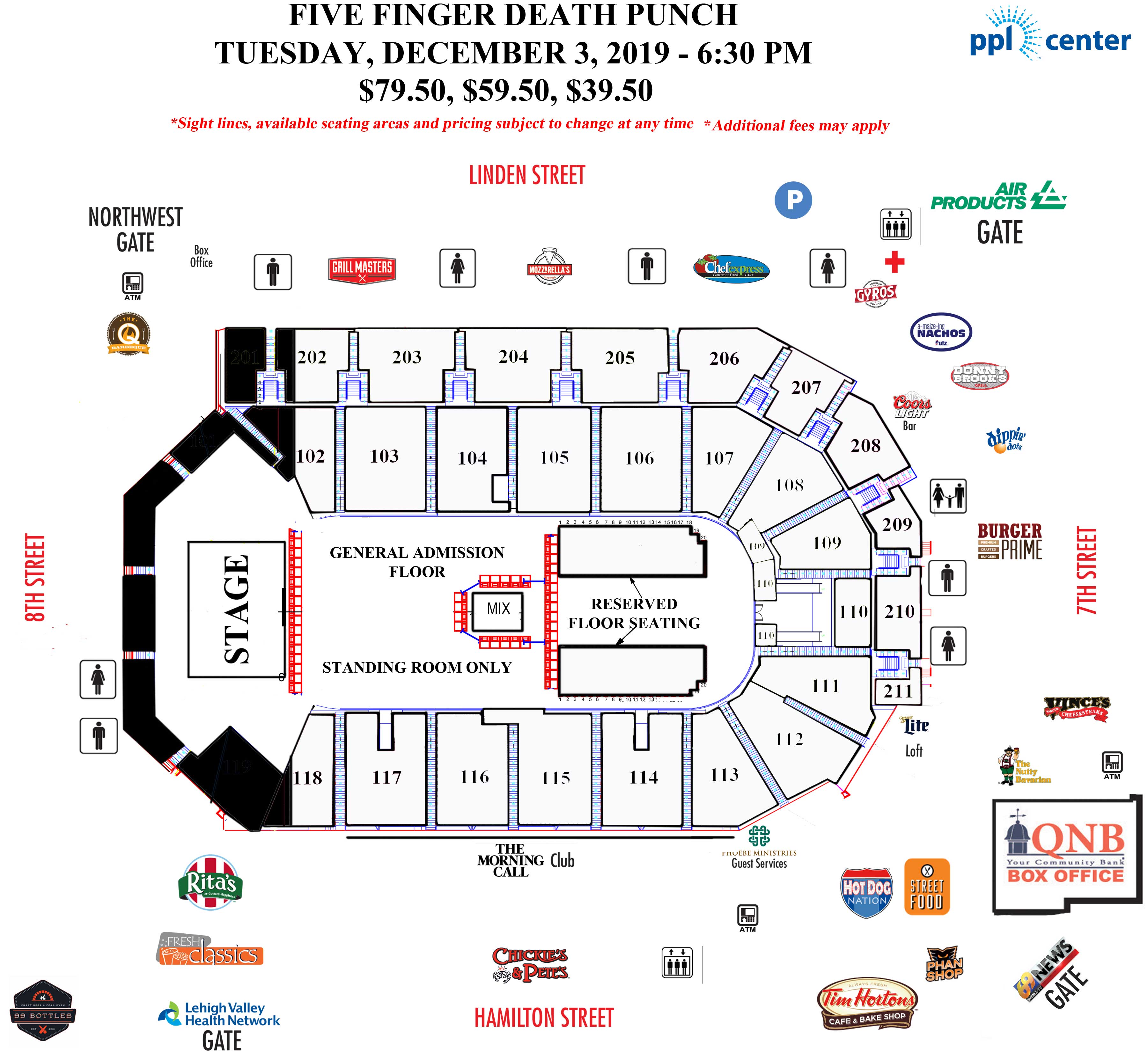 Punch Line Philly Seating Chart