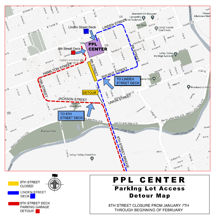 Directions Parking PPL Center